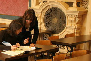 Student and teacher at Institu Monte Rosa