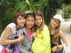 Group of girl students