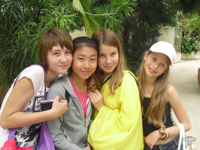 Group of girl students